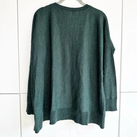 Pendleton Women’s Wool Sweater Small Green High Low Hem Long Sleeve Relaxed Fit - Picture 4 of 6